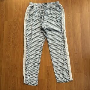 Theory Blue and Lavender  Patterned Joggers